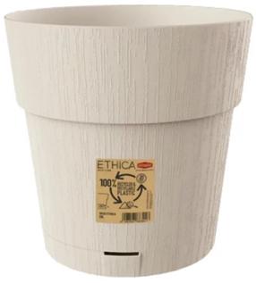 Цветочный горшок Stefanplast Ethica, пластик, 25 см x 25 см, Ø 25 см, белый цв.