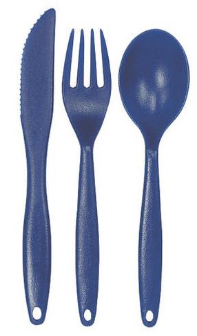 Turistinis stalo įrankių rinkinys GSI Outdoors, acetalis, 3.8 cm, mėlyna, 3 vnt.