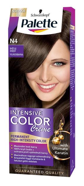 Matu krāsa Schwarzkopf Palette, gaiši brūna krās., Light Brown N4