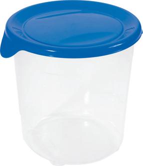 Pārtikas trauks Curver, 1 l, 12.5 cm x 12.5 cm, caurspīdīga krās./zila krās.