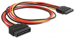 Провод Delock SATA 15 pin male, SATA 15 pin female, 0.5 м, красный цв.