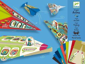Papīra figūru izgatavošanas komplekts Djeco Origami planes