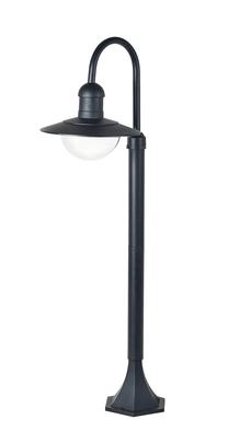 Pastatomas lauko šviestuvas Domoletti Korna, 15W, E27, IP44, juoda sp., 36.5 cm x 100 cm