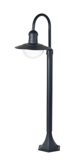 Pastatomas lauko šviestuvas Domoletti Korna, 15W, E27, IP44, juoda sp., 36.5 cm x 100 cm