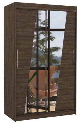 Riidekapp ADRK Texas 120, pruun v., 58 cm x 120 cm x 200 cm, peegliga