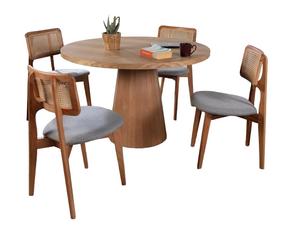 Valgomojo komplektas Kalune Design Albero 146, pilka sp./buko sp.