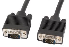 Vads Lanberg VGA / VGA VGA Male, VGA male, 3 m, melna krās.