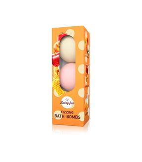 Vonios bomba Delia Cosmetics Dairy Fun Milk Honey Caramel Apple Peach, 300 g, 3 vnt.