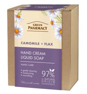 Rankų priežiūros rinkinys Green Pharmacy Chamomile and Flax, 2 vnt.