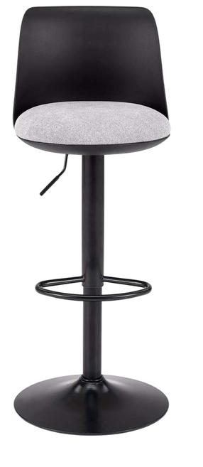 Baro kėdė H127, matinė, juoda sp./pilka sp., 46 cm x 40 cm x 88 - 108 cm