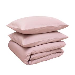 Voodipesukomplekt Domoletti Solid POWDER, roosa v., 50 x 70 cm, 140 x 200 cm, 2 os.