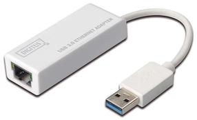 Adapteris Digitus USB to RJ-45 USB 3.0, RJ-45, balta krās.