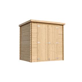 Sodo namelis, su grindimis Timbela M311C1+M311G, 142 cm x 204 cm x 206 cm, ruda sp.