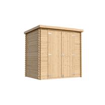 Sodo namelis, su grindimis Timbela M311C1+M311G, 142 cm x 204 cm x 206 cm, ruda sp.