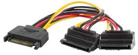 Провод Lanberg SATA 15-pin - SATA 15-pin x2 CA-SASA-10CU-0015 SATA, SATA x 2, 0.15 м, черный цв.