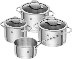 Puodų rinkinys Zwilling Essence 66220-003-0, 1.5 - 3.5 l, nerūdijančiojo plieno sp.