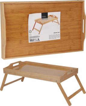 Servēšanas paplāte C80653810, 50 cm x 30 cm x 21 cm, brūna krās., bambuss