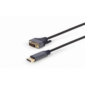 Adapteris Gembird CC-DPM-DVIM-4K-6 CC-DPM-DVIM-4K-6 Displayport, DVI, 1.8 m, melna krās.