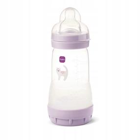 Bērnu pudelīte Mam Baby Easy Start, 260 ml, 2 mēn., violeta krās.
