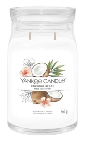 Свеча, ароматическая Yankee Candle Signature Coconut Beach, 60 - 90 час, 567 г, белый цв.
