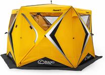 Zvejas telts Asseri Igloo Suite 923-03005, 310 cm, XXL, melna krās./dzeltena krās.