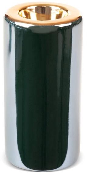 Žvakidė Amora 403016, keraminis molis, Ø 7 cm, 15 cm, žalia sp.