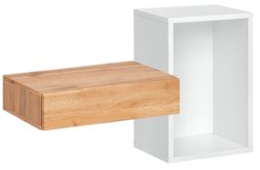 Sieninė lentyna ASM Easy Typ 02, ąžuolo sp./balta sp., 60 cm x 30 cm x 100 cm