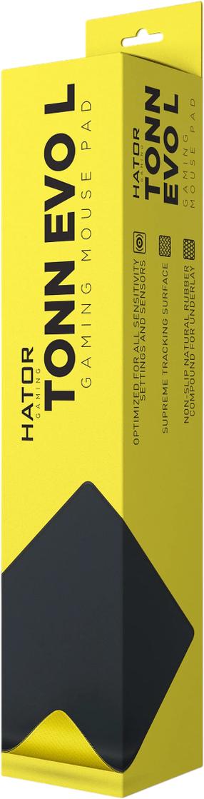 Pelės kilimėlis HATOR Tonn Evo L, 50 cm x 42 cm x 0.4 cm, juoda sp.
