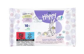 Детские влажные салфетки Happy, 10 шт.