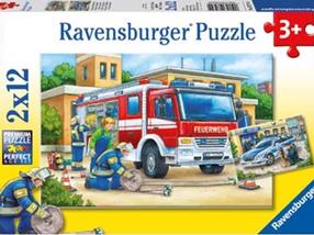 Puzle Ravensburger Police And Firefighters 07574, 24 gab.
