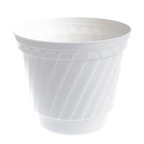 Gėlių vazonas Uniplastex Barok UDB26, plastikinis, Ø 26 cm, balta sp.