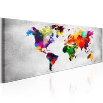 Reprodukcija Artgeist World Map: Coloured Revolution, k-c-0079-b-a, 135 cm x 45 cm