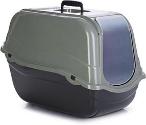 Uždaro tipo kačių tualetas Beeztees Romeo Eco 400530, juoda sp./pilka sp., uždaras, 57 cm x 39 cm x 41 cm