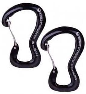 Āķis šūpuļtīklam Ticket To The Moon Carabiner 10 kN, alumīnijs, melna krās.