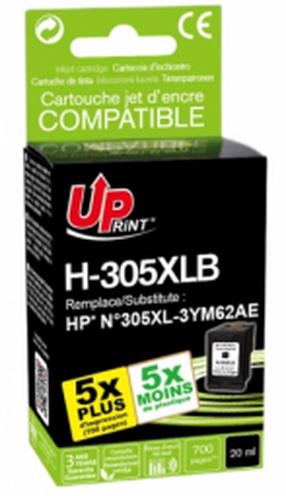 Tintes printera kasetne Uprint H-305XLB-UP, melna krās., 20 ml