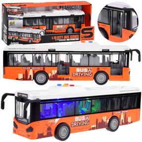 Rotaļu autobuss, oranža krās.