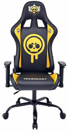Žaidimų kėdė Subsonic Brawl Stars, 53 x 49 x 123 - 133 cm, juoda sp./geltona sp.