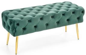 Pufas Athena, aukso sp./žalia sp., 100 cm x 45 cm x 40 cm