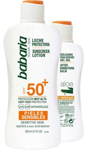 Apsaugos nuo saulės rinkinys Babaria Sensitive Skin SPF50, 300 ml