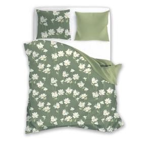 Patalynės užvalkalų komplektas PEQ-020, baltas/žalias, 160 x 200 cm