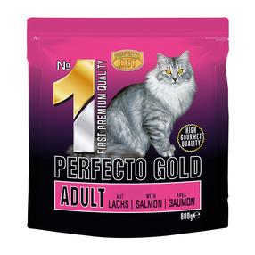 Sausā kaķu barība Perfecto Gold N1, lasis, 0.8 kg