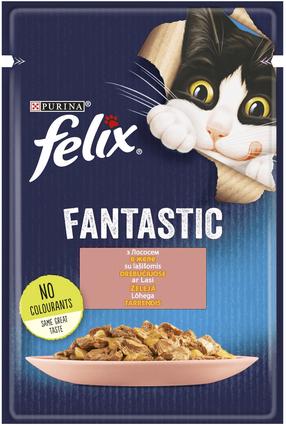 Mitrā kaķu barība Felix Fantastic, lasis, 0.085 kg