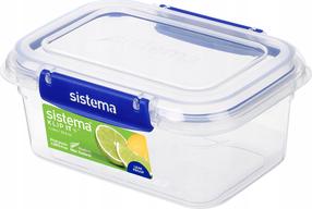 Indelis maistui Sistema Klip It, 1 l, 17.6 cm x 18 cm, skaidri sp./mėlyna sp.