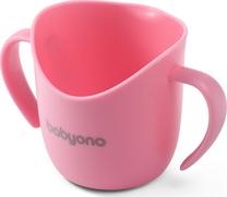 Vaikiškas puodelis BabyOno Flow, 120 ml, 1 m., plastikas, rožinė sp.