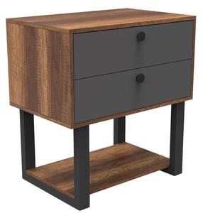 Stalčių blokai Kalune Design MN03 - BA, antracito sp./ruda sp., 85 cm x 80 cm x 52 cm