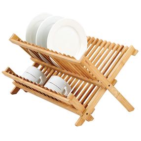 Сушилка для посуды King Hoff Bamboo, 40 см x 33 см x 24 см, бамбук, дерева цв.