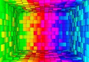 Fototapetas Artgeist Rainbow Cube 2XLFT762, 210 cm x 210 cm