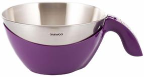 Elektroninės virtuvinės svarstyklės Daewoo, sidabro sp./violetinė sp.