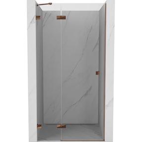 Dušo durys Mexen Lunar Left, 125 cm x 200 cm, rausvojo aukso sp./grūdintas