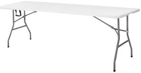 Стол для кемпинга Springos Banquet, белый цв./серый цв., 240 см x 75 см x 75 см